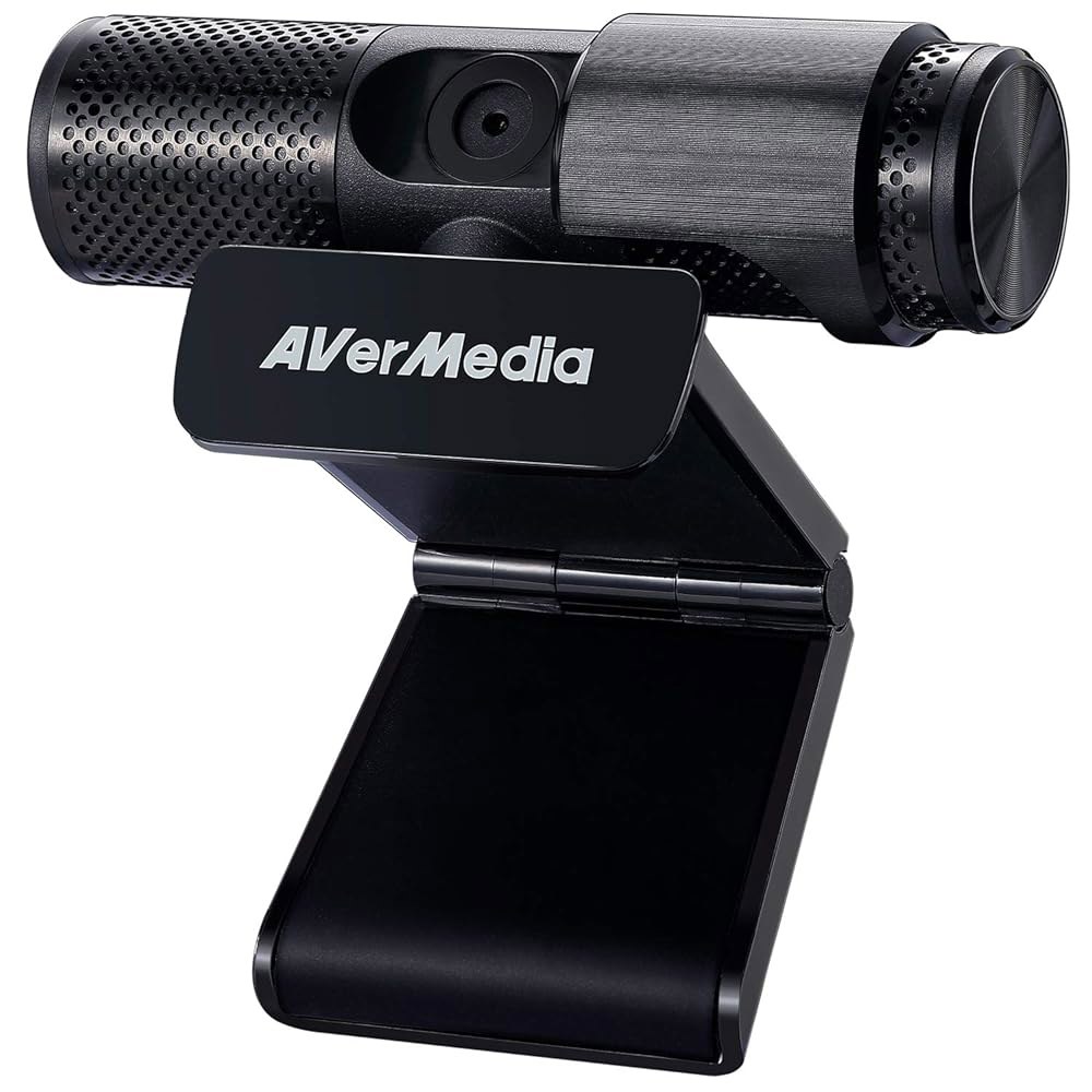 AVerMedia 라이브 스트리머 캠 313 - 풀 HD 1080P 웹캠, 프라이버시 셔터, 듀얼 마이크, 회의용 360도 회전 NDAA 준수(PW313) - 상품 이미지