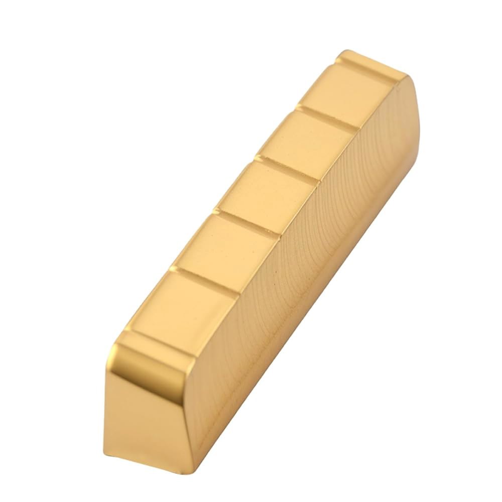 DIAO79NI 1Pcs 6 스트링 브라스 기타 너트 사전 슬롯 탑 42mm x 6mm 7.5-8mm 레스폴 LP SG 스타일 일렉트릭 또는 어쿠스틱 부품 교체 골드와 호환됨 - 상품 이미지