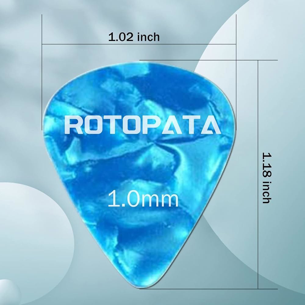 15팩 기타, 정리함 보관함이 있는 플렉트럼 선택, 0.5 0.75 1.0mm, 얇은 중간 두께, 베이스 일렉트릭 어쿠스틱 기타 우쿨렐레를 위한 다양한 컬러풀 셀룰로이드 포함 - 상세 이미지 3
