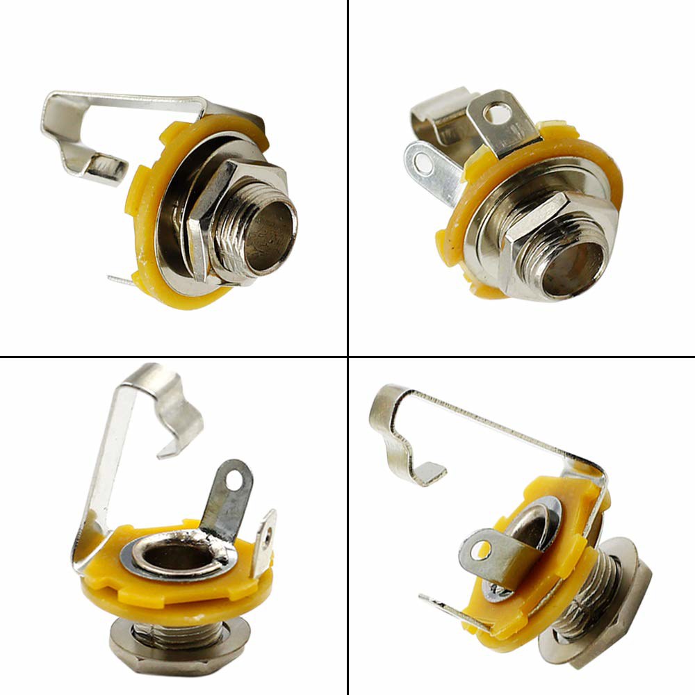 루오모르고 6.35mm / 0.25인치 길이의 모노 입력 잭 소켓 일렉트릭 기타 베이스 20개용 - 상세 이미지 3