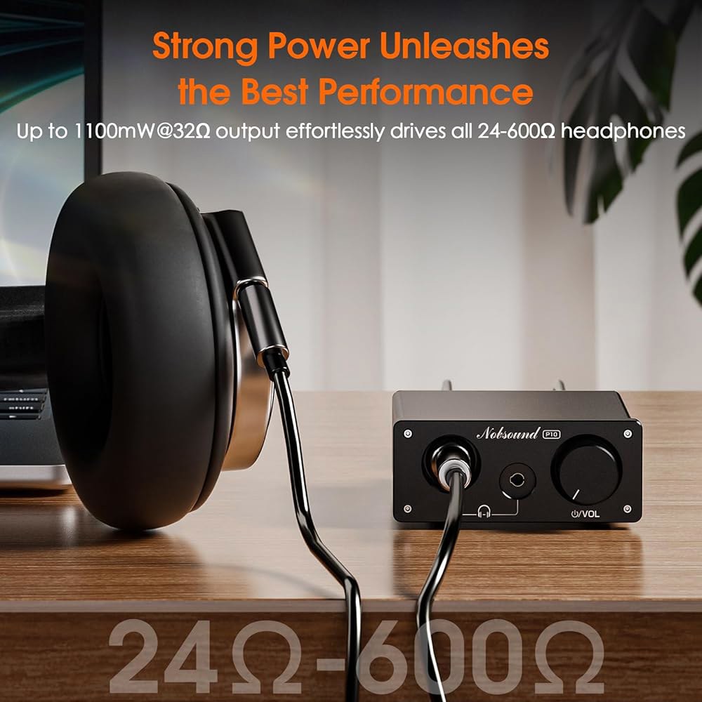 노브사운드 P10 하이파이 헤드폰 앰프 1100mW 출력 (24 u2013600 ) u2013 30V 부스트 RCA / 3.5mm 입력 및 6.35 오디오 애호가 음악 애호가를 - 상세 이미지 3