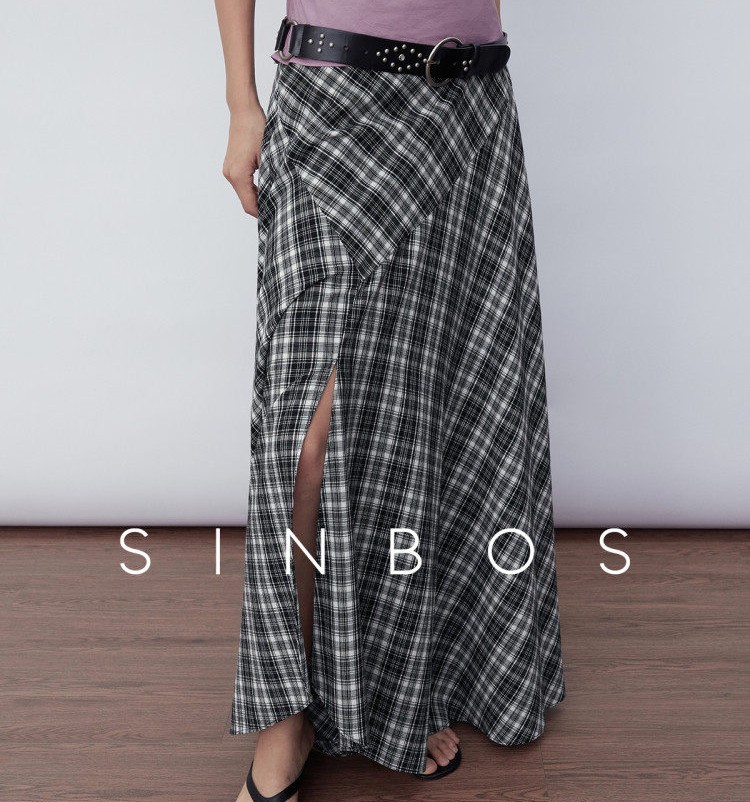 SINBOS 여성 롱스커트 플레어 a라인 슬릿 롱치마 봄 여름스커트 - 상품 이미지