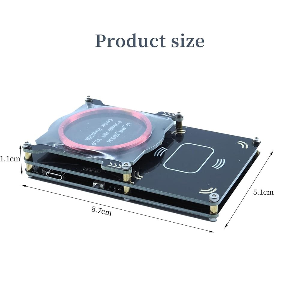 Tqsbeyah Proxmark3 Easy V5.0 512M 메모리(RFID 카드 리더 라이터 IC ID 복사기 통합 안테나 기 지원 LF 125KHz 및 HF 13.56Mhz - 상세 이미지 2