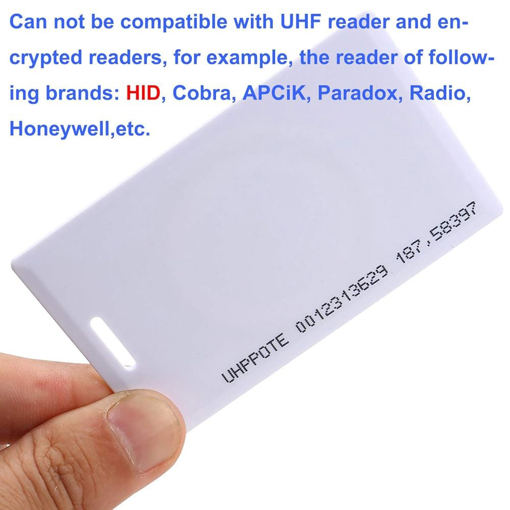 출입 통제 및 시간 출석을 위한 U POT 비접촉식 125kHz RFID 근접 스마트 카드(1.8mm 두께, 50팩) - 상세 이미지 3