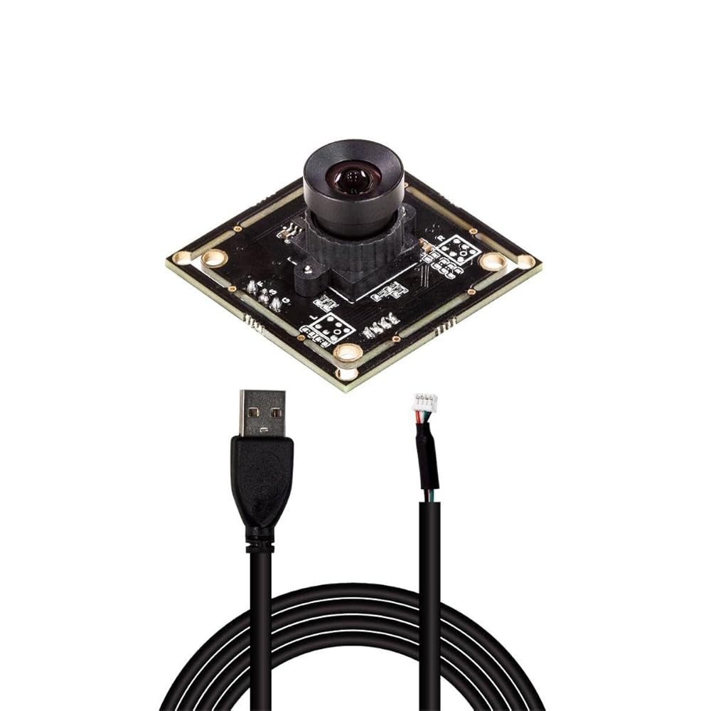 아두캠 100fps 글로벌 셔터 컬러 USB 카메라 보드, 마이크 없이 저왜곡 M12 렌즈가 장착된 1MP OV9782 UVC 웹캠 모듈 - 상품 이미지