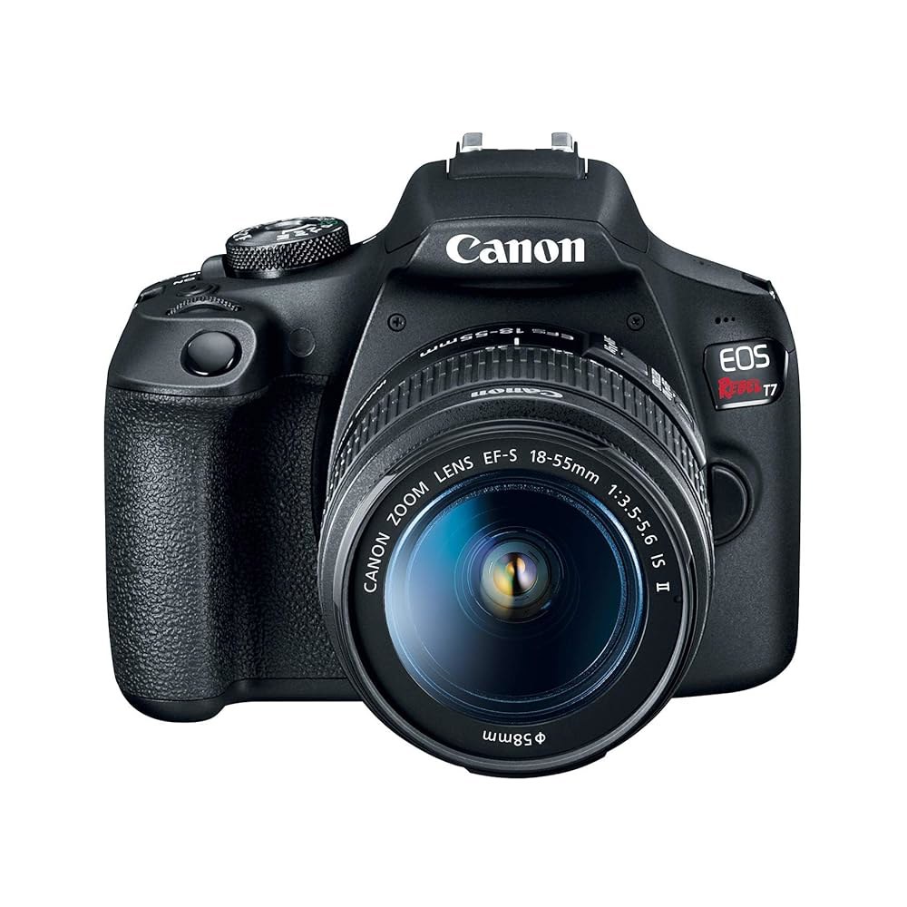 18-55mm 렌즈가 장착된 캐논 EOS 레벨 T7 DSLR 카메라(블랙) (갱신) 5 Standalone - 상세 이미지 2