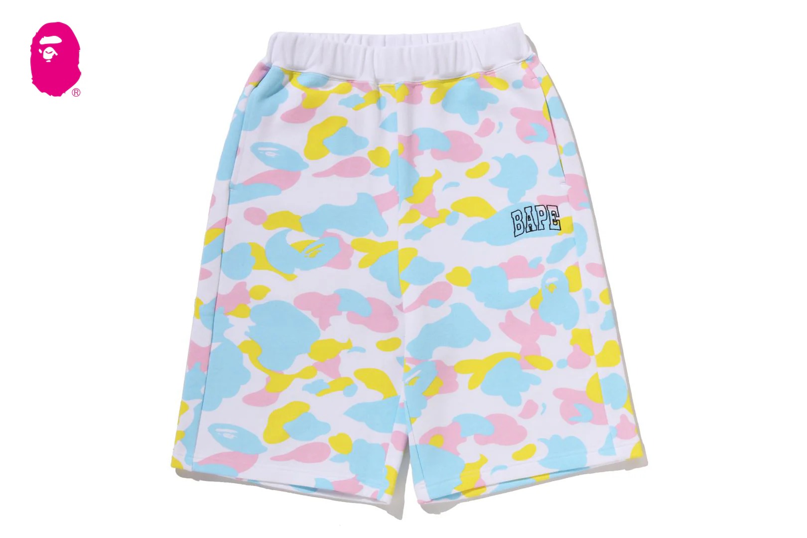 베이프 우먼즈 바지 NEW MULTI CAMO SWEAT SHORTS 1M30-253-303 - 상세 이미지 2