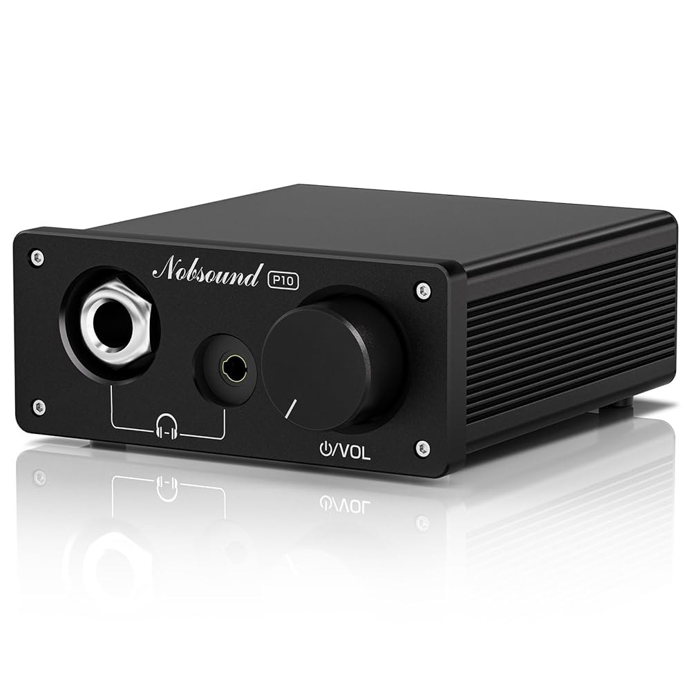 노브사운드 P10 하이파이 헤드폰 앰프 1100mW 출력 (24 u2013600 ) u2013 30V 부스트 RCA / 3.5mm 입력 및 6.35 오디오 애호가 음악 애호가를 - 상품 이미지