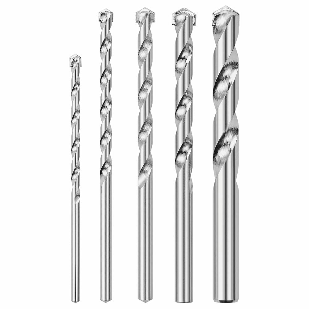 BOSCH BM5005 5피스 고속 나선형 로터리 메이슨 카바이드 팁 비트 모듬 세트, 블록, 벽돌, 메이슨의 드릴링 리케이션용 - 상품 이미지