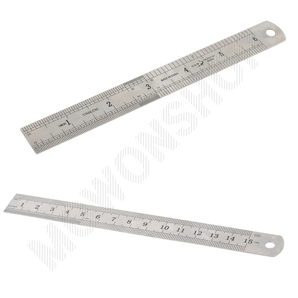 15센치 자 스틸 철제자 미니자 인치자 방안자 15cm - 상품 이미지