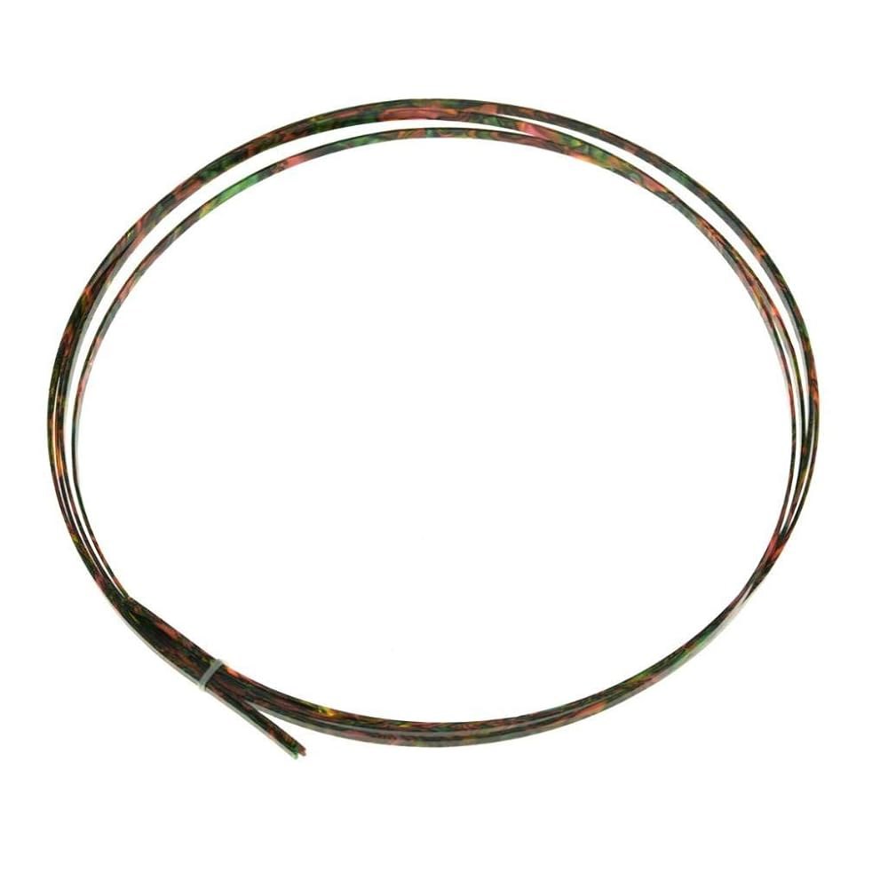 어쿠스틱 또는 클래식 기타 그린 펄을 위한 KAISH 팩 2 바인딩 퍼플링 스트립 1650x5x1.5mm 2pcs Abalone Pearl - 상품 이미지