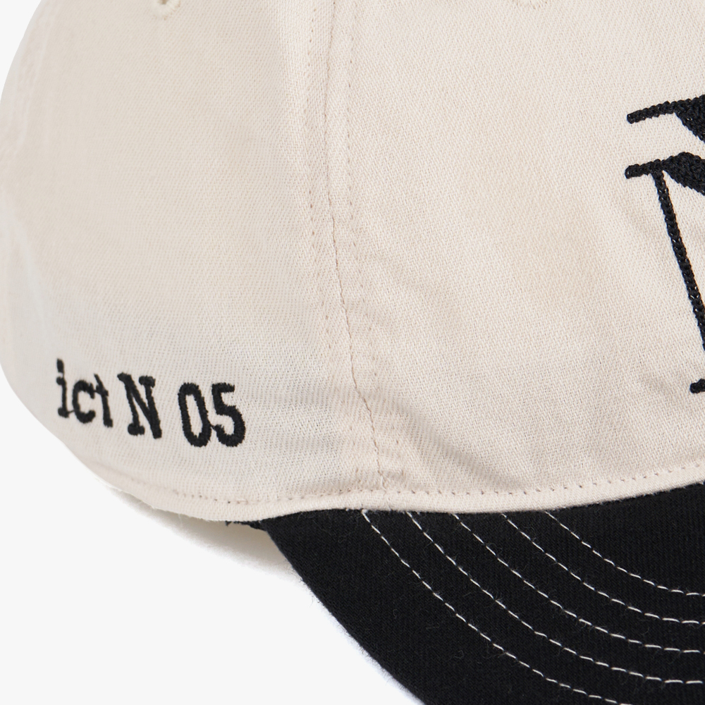 라운드트랙 Cotton NY Logo Cap_beige/black - 상세 이미지 5