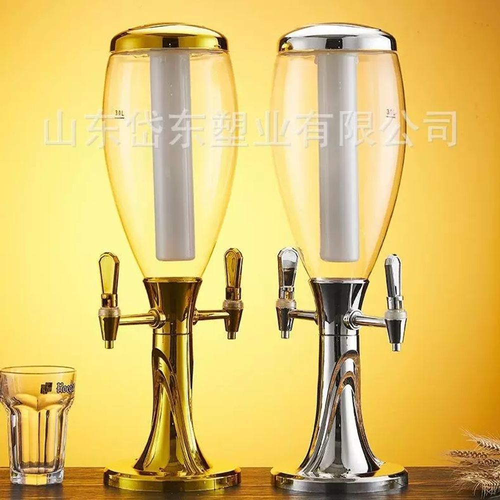 가정용 디스펜서 소주 맥주 보냉 무조명 생기계 홈파티 금색-무얼음기둥 15L - 상세 이미지 3