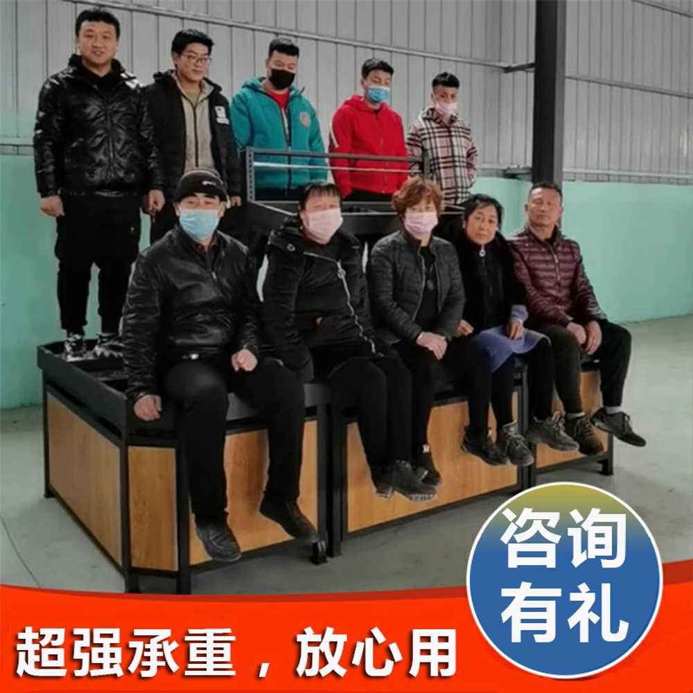 매대 가판대 거치대 빵 과일 진열대 슈퍼마켓 마트 2단 원목 120x80 - 상세 이미지 3