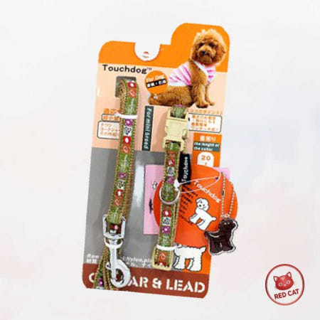 레드캣협력사 디자인 목줄 리드줄 10mm 카키 가죽공방 강아지 세트 소형견 중형견