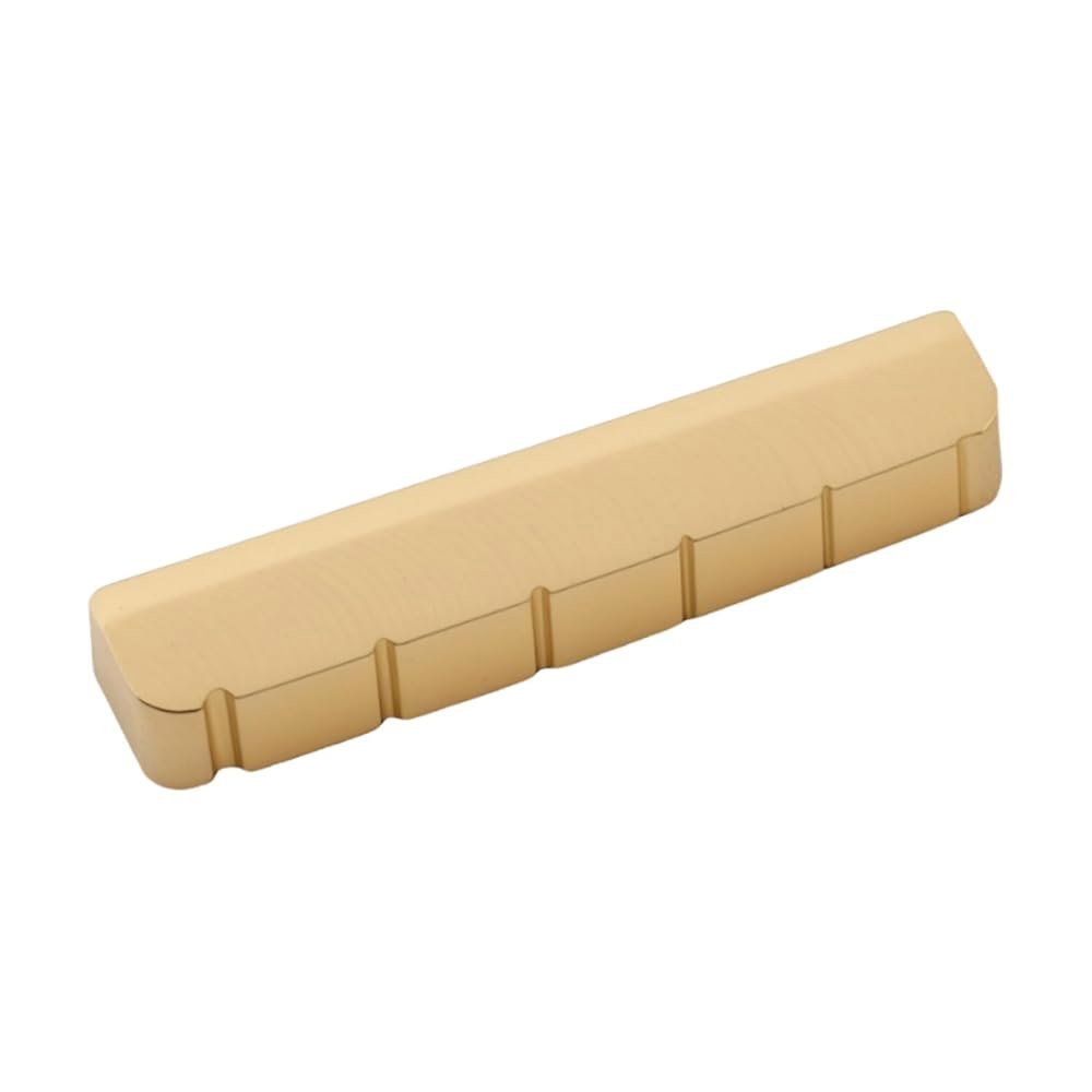 DIAO79NI 1Pcs 6 스트링 브라스 기타 너트 사전 슬롯 탑 42mm x 6mm 7.5-8mm 레스폴 LP SG 스타일 일렉트릭 또는 어쿠스틱 부품 교체 골드와 호환됨 - 상세 이미지 3