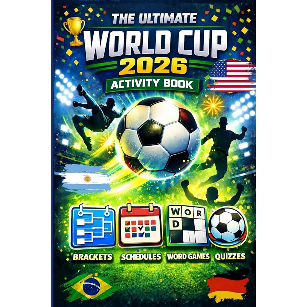 2026년 월드컵 최고의 활동 도서 인터랙티브 일정, 괄호, 퀴즈, 워드 게임 등! - 상품 이미지