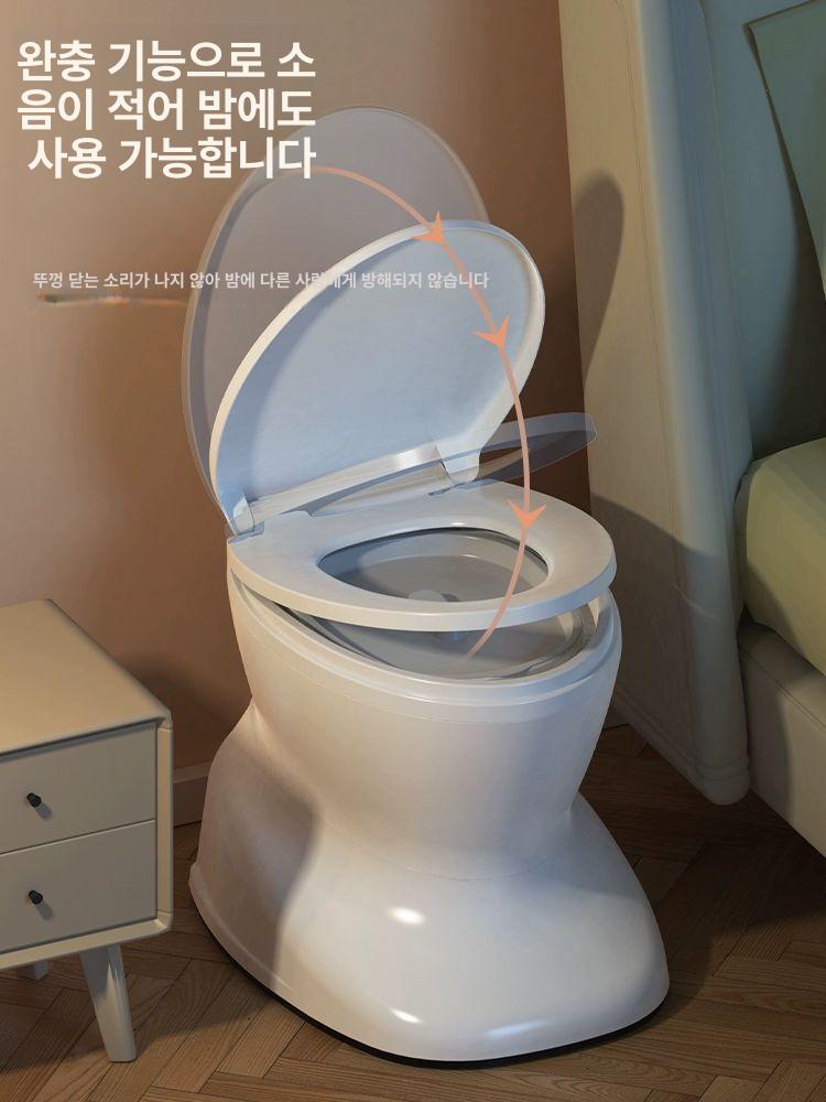 이동식 간이 좌변기 양변기 휴대용 캠핑 차박 시설 환자 노인 임산부 임시 변기 화장실 - 상세 이미지 4