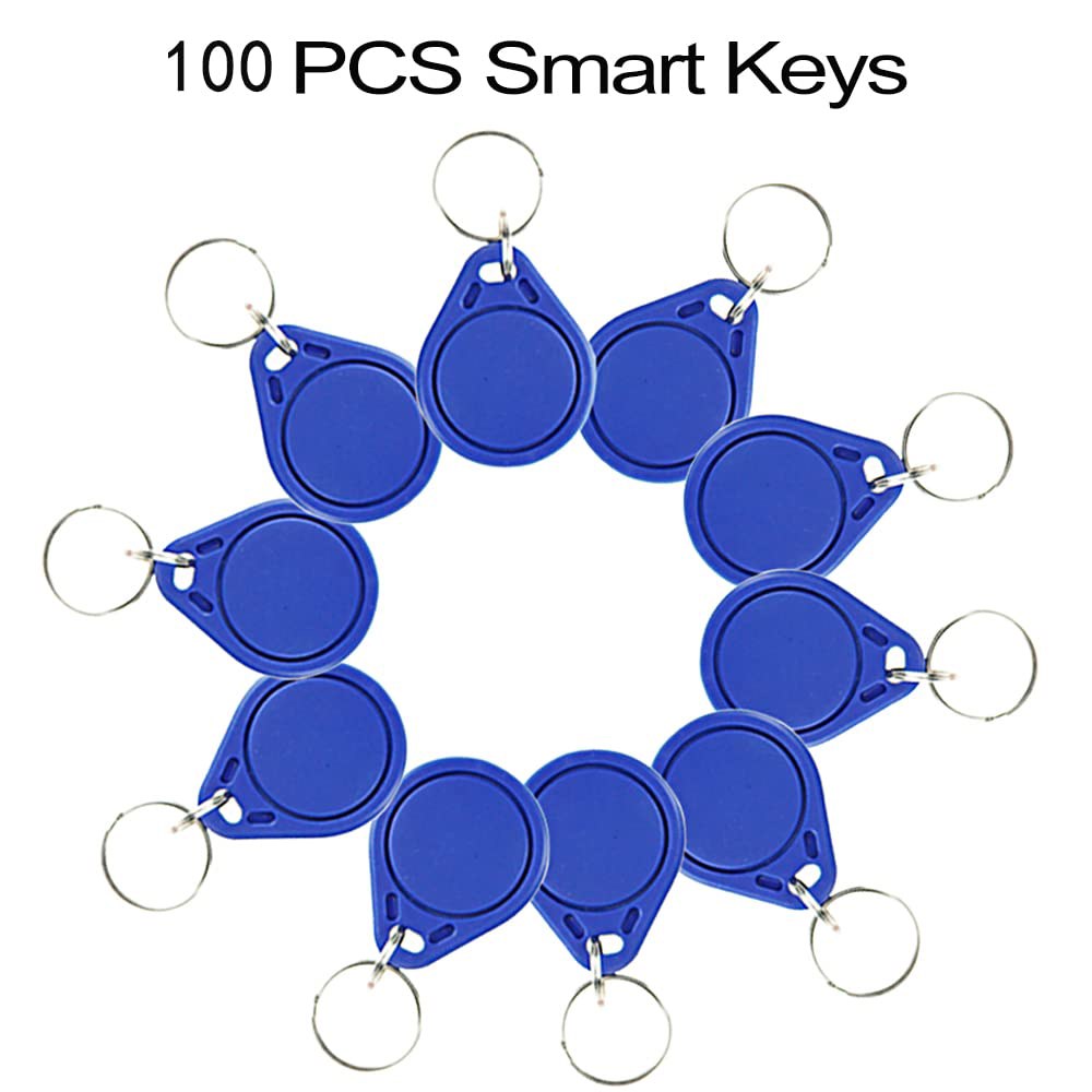 JASAG 100pcs 재작성 가능한 UID 스마트 키, Mi-Fare 1K S50 RFID 카드 토큰 NFC 태그 복사본, 13.56MHz ABS 액세스 제어 쓰기 가능 카드, - 상세 이미지 3
