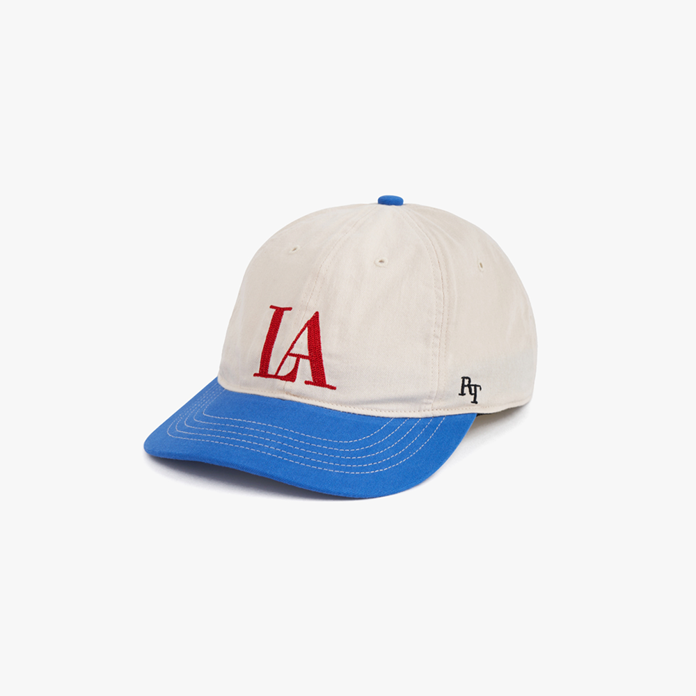 라운드트랙 Cotton LA Logo Cap_beige/blue - 상세 이미지 2