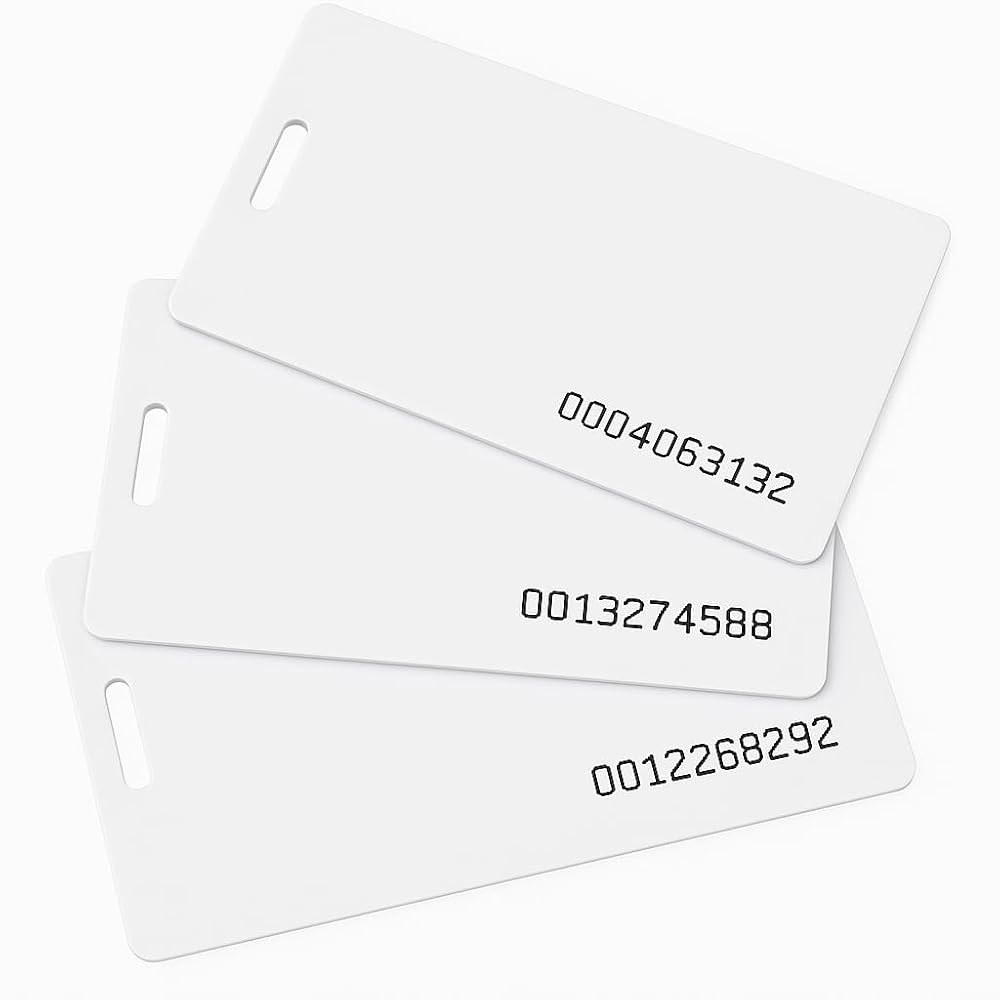 NGTeco, HapAttend, uAttend, 아마노, ZKTeco, ZK Technology와 호환되는 COMPUMA (20팩) 근접 배지 카드 (RFID 125 KHz 얇은 - 상품 이미지