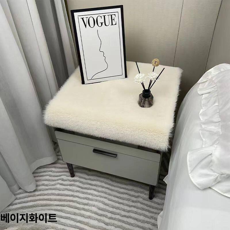 밍크 털 탁자 모조 울 테이블 덮개 커버 진열용 매트 - 상세 이미지 5