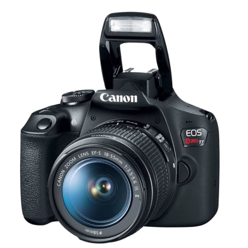 캐논 EOS 레벨 T7 DSLR 카메라|EF18-55mm + EF 75-300mm 렌즈가 장착된 렌즈 키트 2개, 블랙 1 Body w/ 18-55mm Lens - 상세 이미지 2