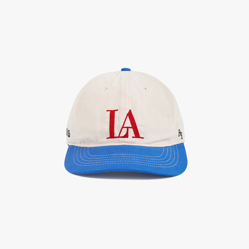 라운드트랙 Cotton LA Logo Cap_beige/blue - 상품 이미지