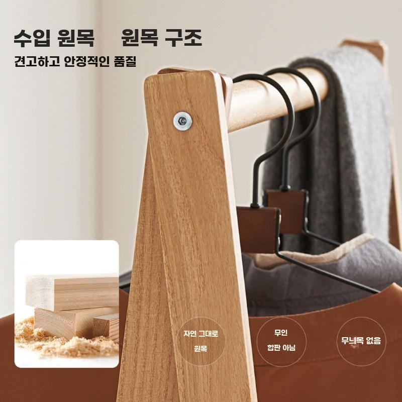 북유럽 옷걸이 플로우 스탠드 행거 의류 수납 선반 DX115065-3로그옵션옷(600mm) - 상세 이미지 2