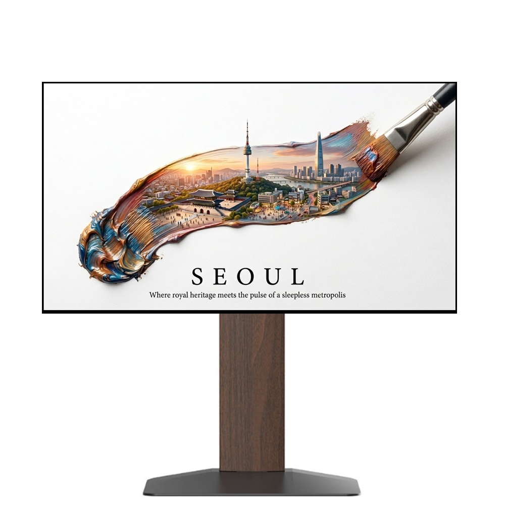 대형 탁상형 티비 스탠드 좌우회전 거실장 거치대 189cm(75인치)