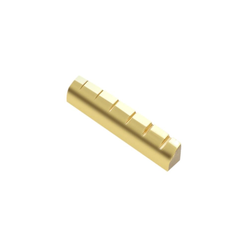 메탈로르 6 스트링 브라스 기타 너트 사전 슬롯 탑 43mm x 9mm 6mm 레스폴 LP SG 스타일 일렉트릭 또는 어쿠스틱 부품 교체 골드와 호환됩니다. - 상세 이미지 2