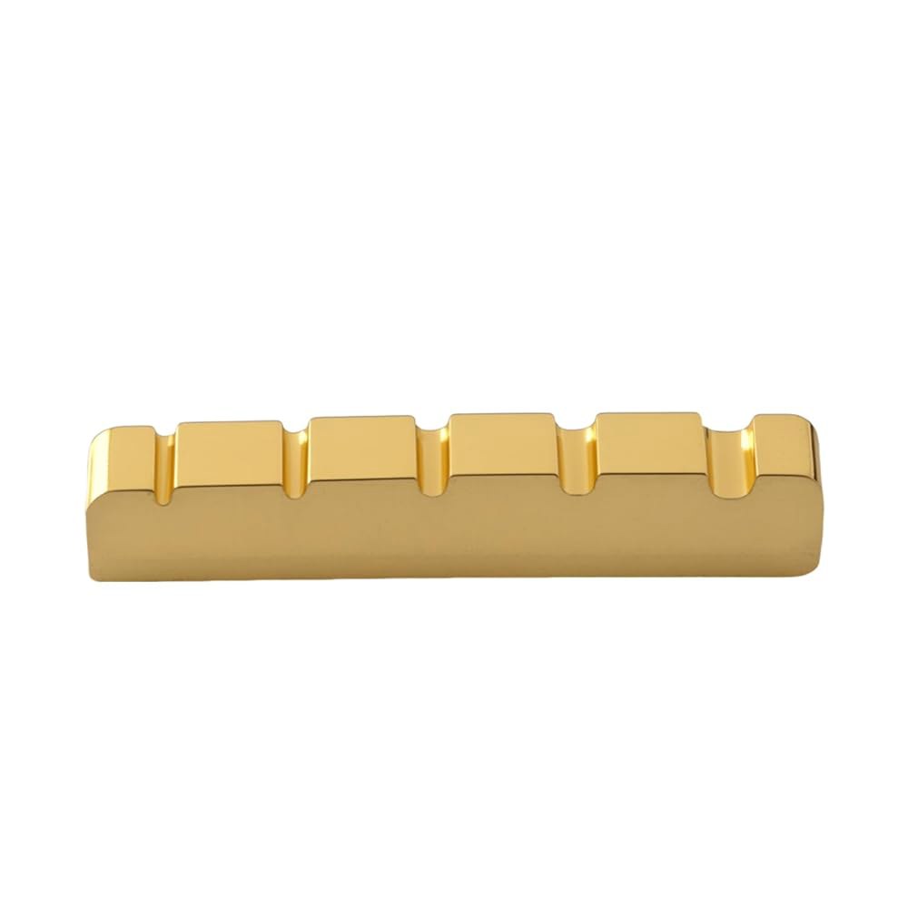 DIAO79NI 1Pcs 5 스트링 브라스 기타 너트 사전 슬롯 탑 45mm x 6mm 8.8mm 레스폴 LP SG 스타일 일렉트릭 또는 어쿠스틱 부품 교체 골드와 호환됩니다. - 상세 이미지 2
