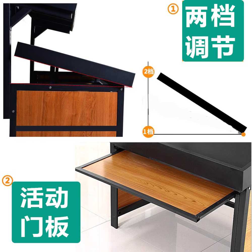 매대 가판대 거치대 빵 과일 진열대 슈퍼마켓 마트 2단 원목 120x80 - 상세 이미지 4