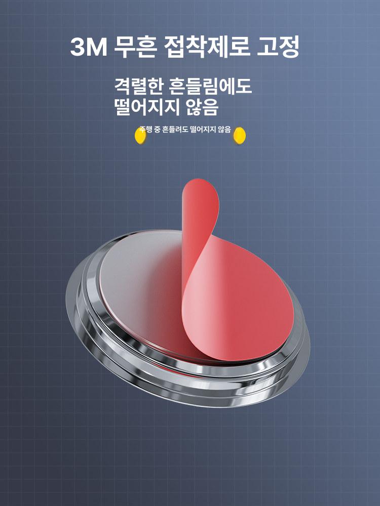 고급 오토바이 차량용 야광 방수 소형 시계 아날로그 [스티커 버전] 블랙 - 상세 이미지 5