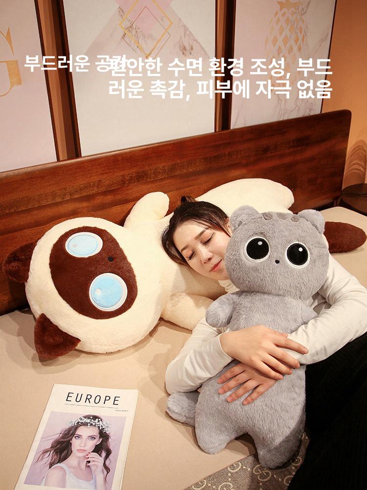 블랙 검은고양이인형 고양이인형 바디필로우 고양이 대형 고급형 내구성 강화 튼튼한 - 상세 이미지 4