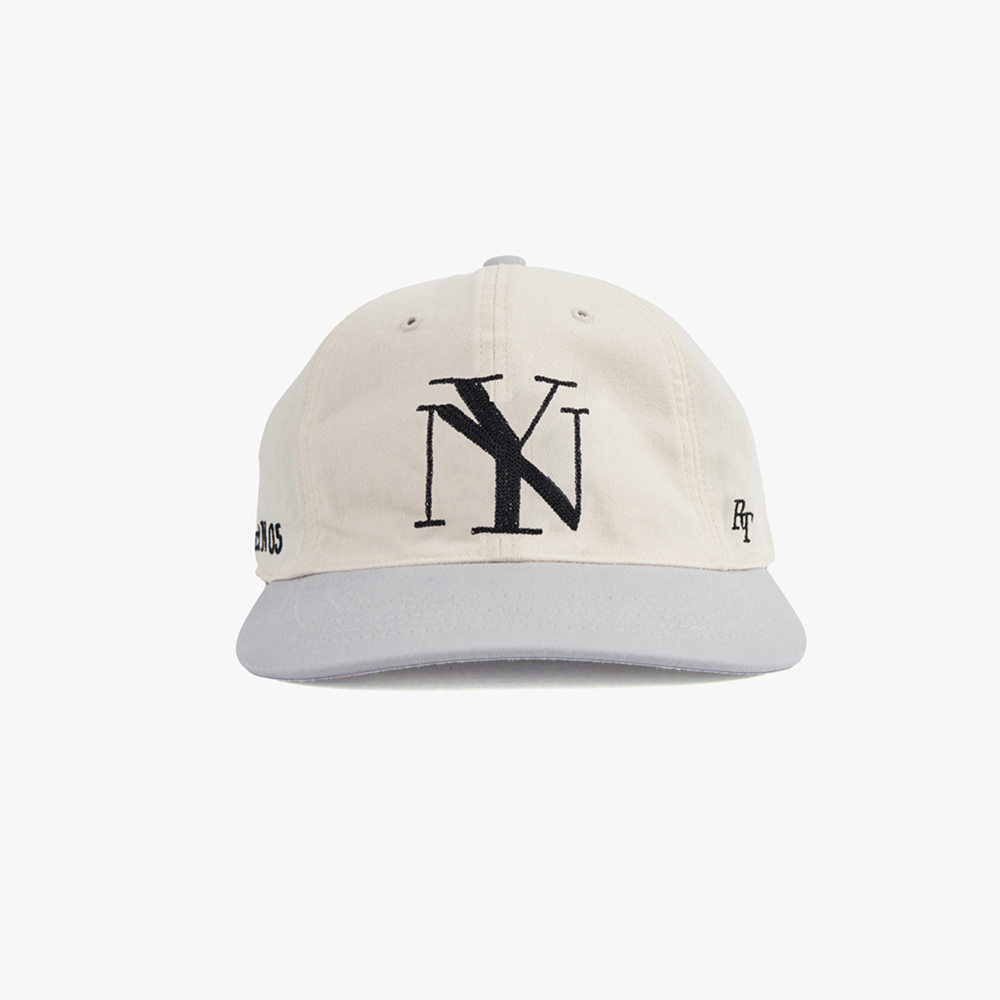 라운드트랙 Cotton NY Logo Twotone Cap_beige/gray - 상품 이미지