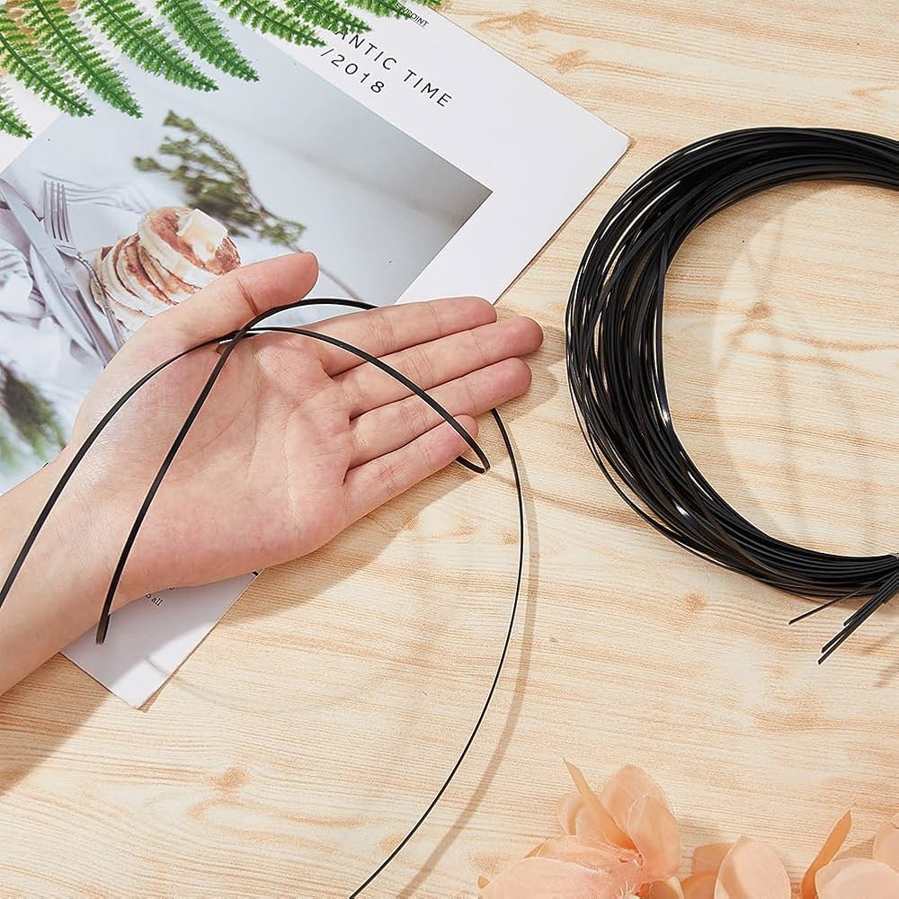 슈퍼피딩 20Pcs 1700x2x0.8mm 플라스틱 기타 바인딩 퍼플링 스트립 블랙 장식용 탄성 트림 어쿠스틱 클래식 엣지 Black - 상세 이미지 3