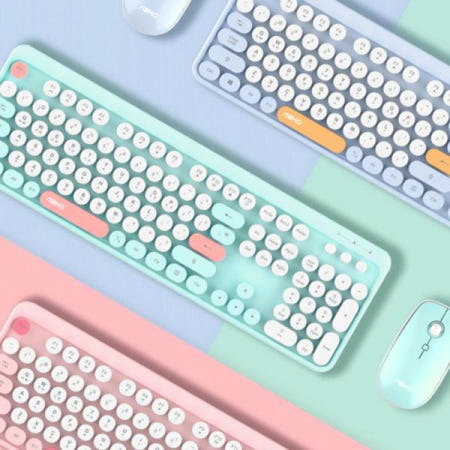 마우스 예쁜 키보드+마우스세트 무선 방수