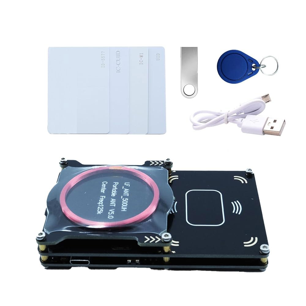 Tqsbeyah Proxmark3 Easy V5.0 512M 메모리(RFID 카드 리더 라이터 IC ID 복사기 통합 안테나 기 지원 LF 125KHz 및 HF 13.56Mhz - 상품 이미지