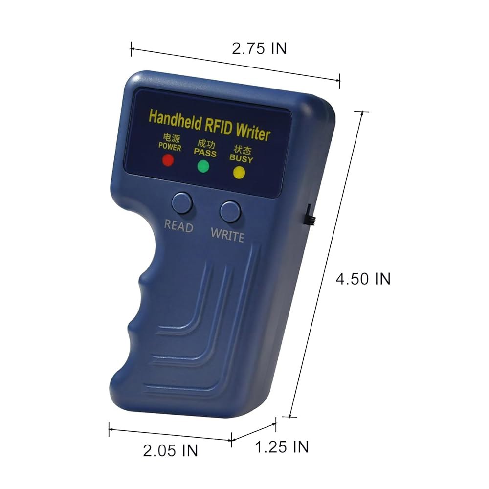 ID HID 및 AWID 휴대용 RFID 복사기용 125KHz 카드 리더 라이터(T5577 키 포브 5개 포함) - 상세 이미지 2