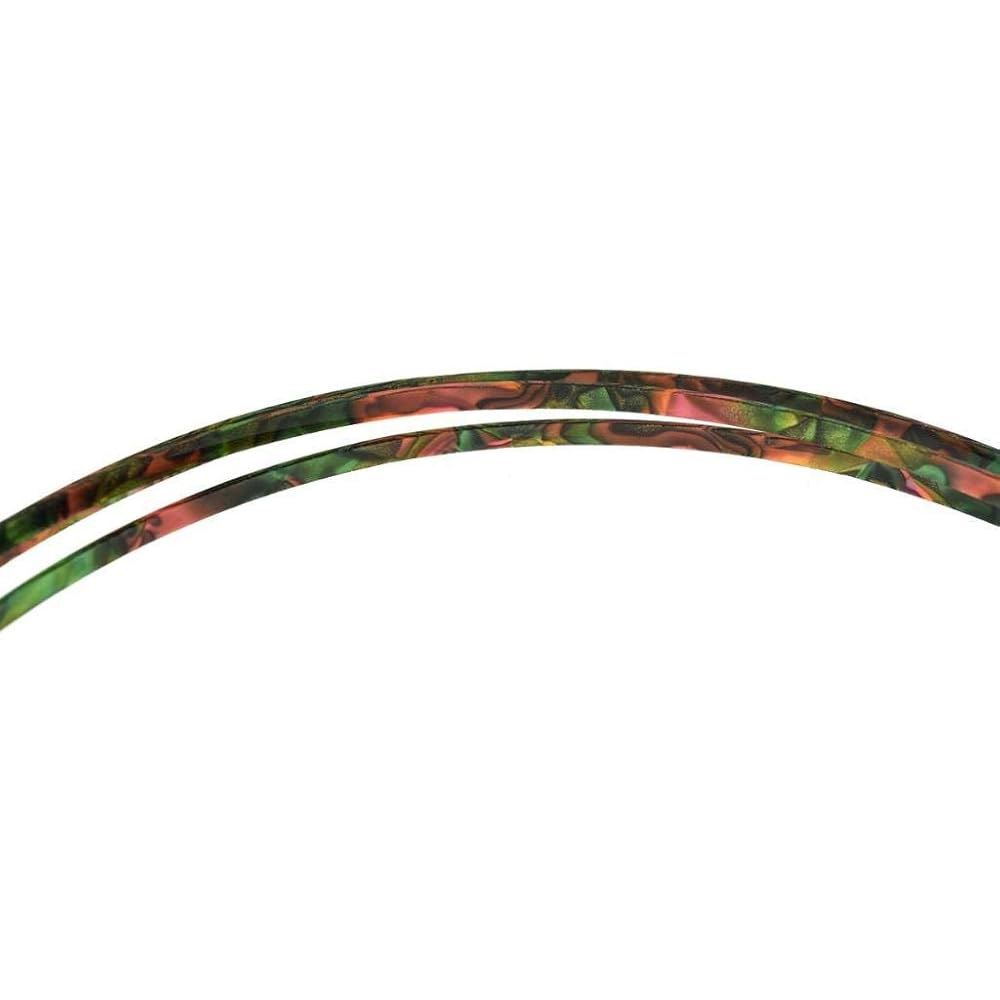 어쿠스틱 또는 클래식 기타 그린 펄을 위한 KAISH 팩 2 바인딩 퍼플링 스트립 1650x5x1.5mm 2pcs Abalone Pearl - 상세 이미지 2