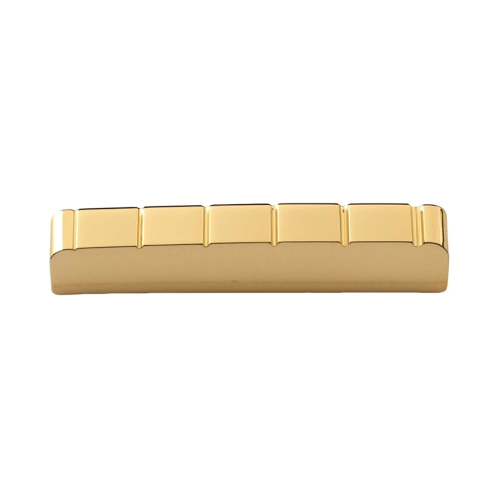 DIAO79NI 1Pcs 6 스트링 브라스 기타 너트 사전 슬롯 탑 42mm x 6mm 7.5-8mm 레스폴 LP SG 스타일 일렉트릭 또는 어쿠스틱 부품 교체 골드와 호환됨 - 상세 이미지 2