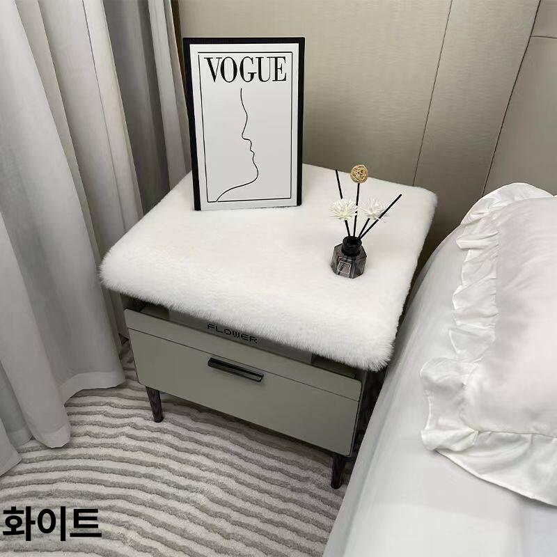 밍크 털 탁자 모조 울 테이블 덮개 커버 진열용 매트 - 상품 이미지