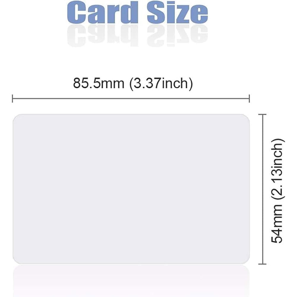 듀얼 주파수 RFID 카드 125kHz EM4100 및 13.56Mhz 1K 화이트 PVC (100팩) (화이트) White - 상세 이미지 2