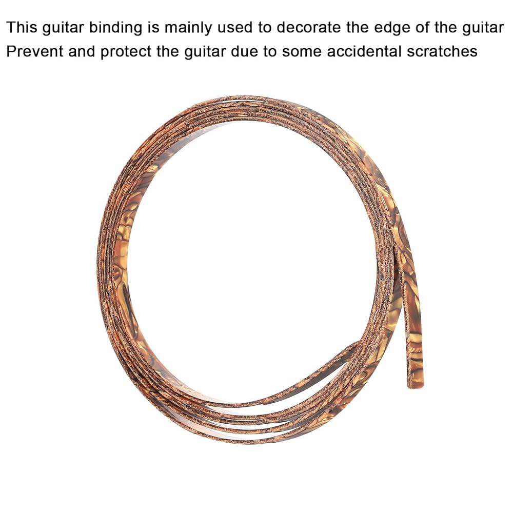 어쿠스틱 클래식 기타 라이트 브라운을 위한 MECCANIXITY 플라스틱 바인딩 퍼플링 스트립 1650x6x1.5mm 엣지 트림 1650x5x1.5mm Brown - 상세 이미지 3