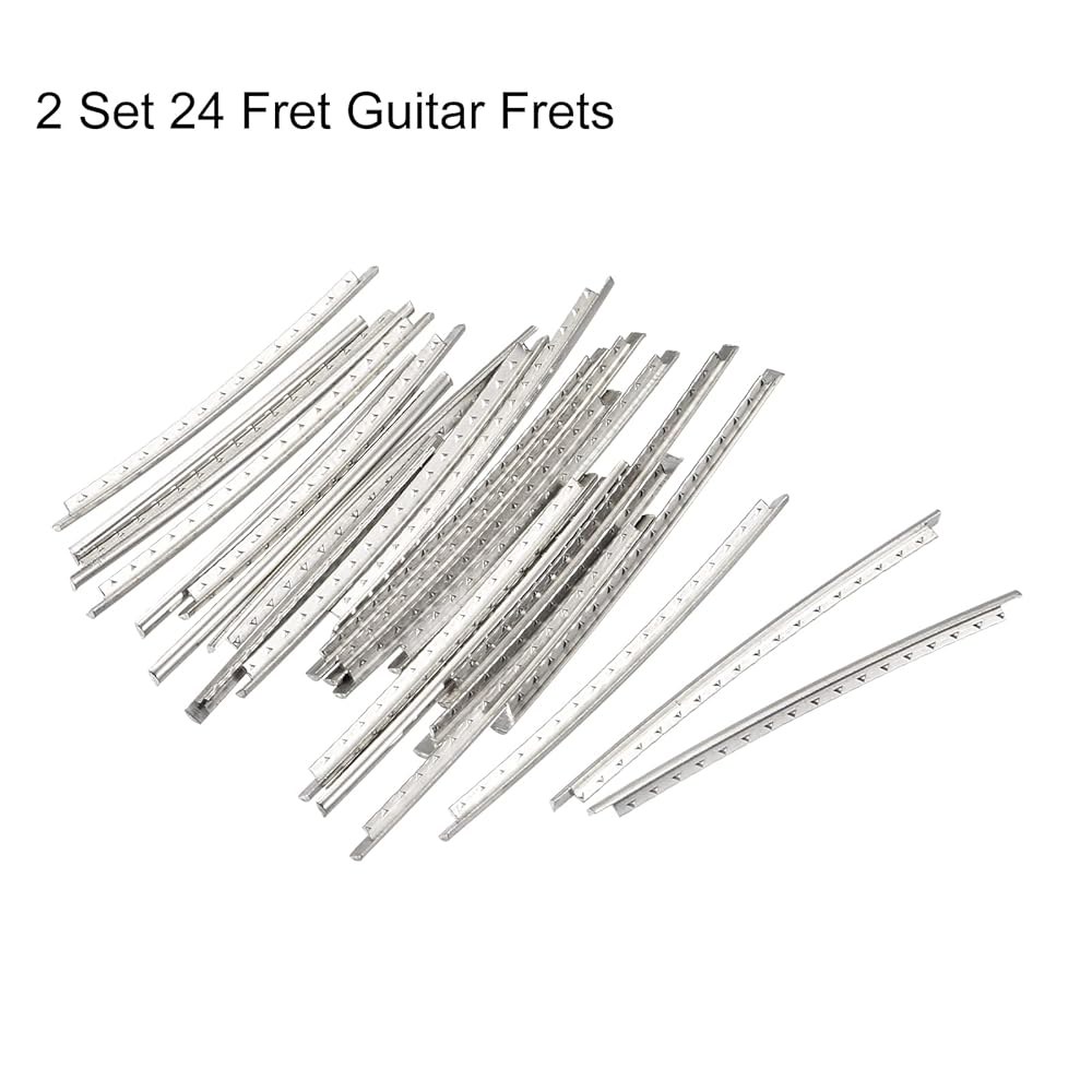메카닉시티 일렉트릭 기타 프렛 와이어 보드 24 2.4mm 실버 톤 핑거보드 교체용, 48팩 2.4mm - 상세 이미지 3