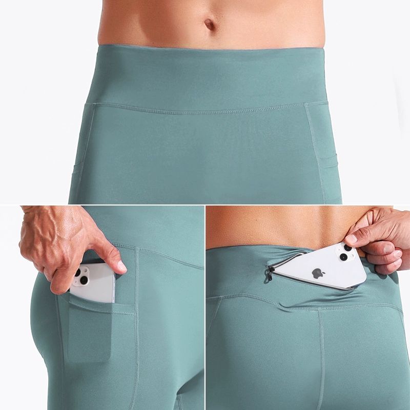 남자마라톤타이즈 5부 주머니 반바지 레깅스 블랙 딥그린 단품 M[추천 60-70kg] - 상세 이미지 4