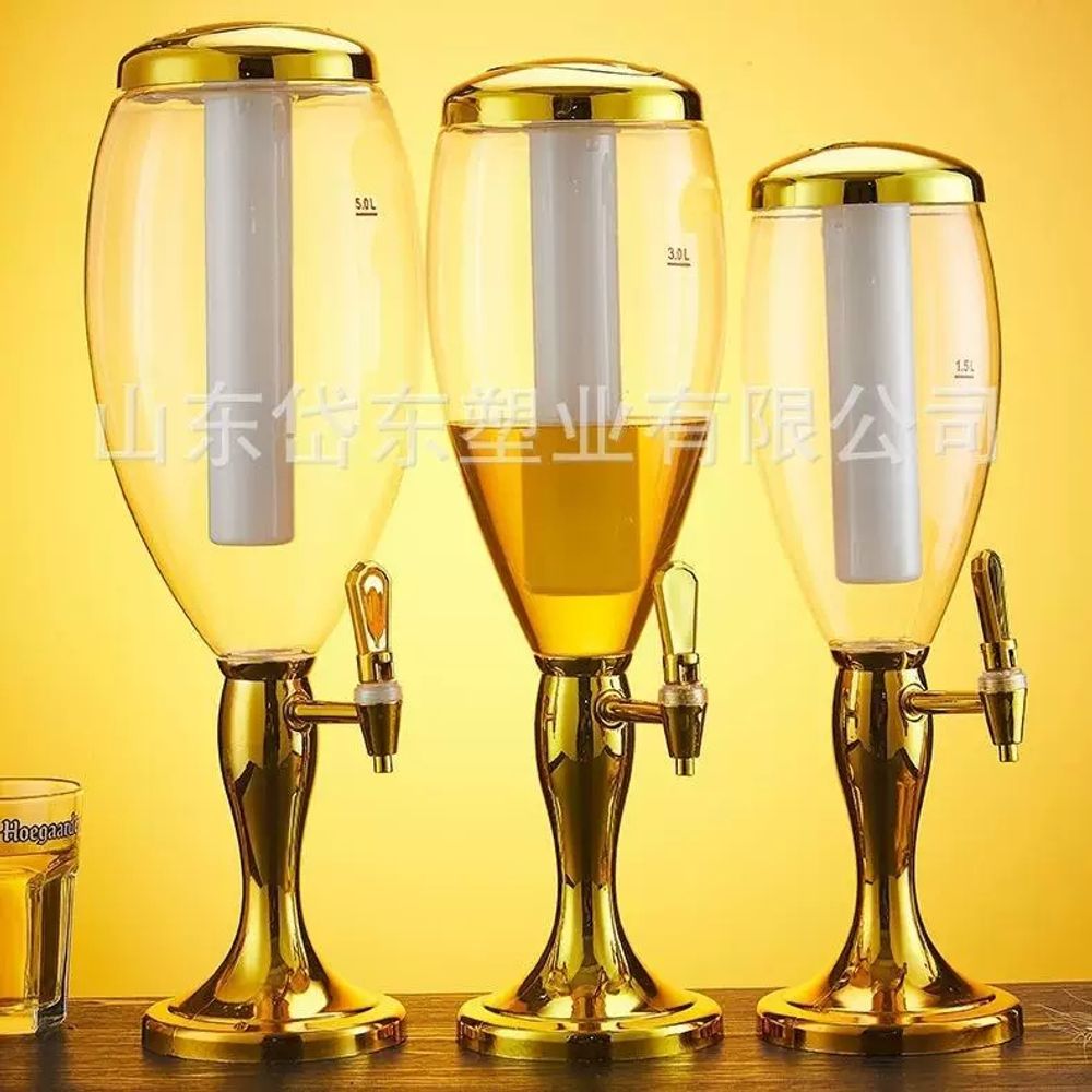 가정용 디스펜서 소주 맥주 보냉 무조명 생기계 홈파티 금색-무얼음기둥 15L - 상세 이미지 2