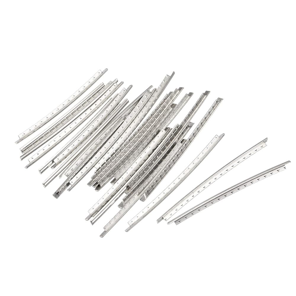 메카닉시티 일렉트릭 기타 프렛 와이어 보드 24 2.4mm 실버 톤 핑거보드 교체용, 48팩 2.4mm - 상품 이미지