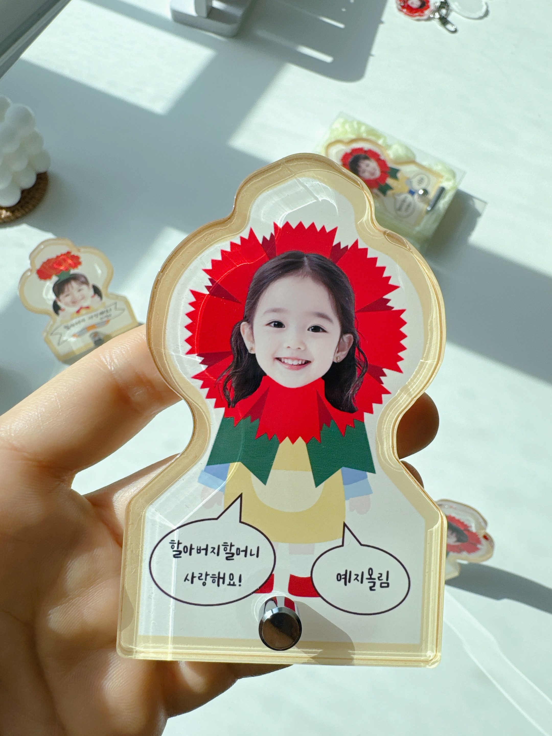 카네이션 등신대 어버이날 아크릴 커스텀 포토 스탠드 액자 사진 대두 선물 부모님 이미지 6